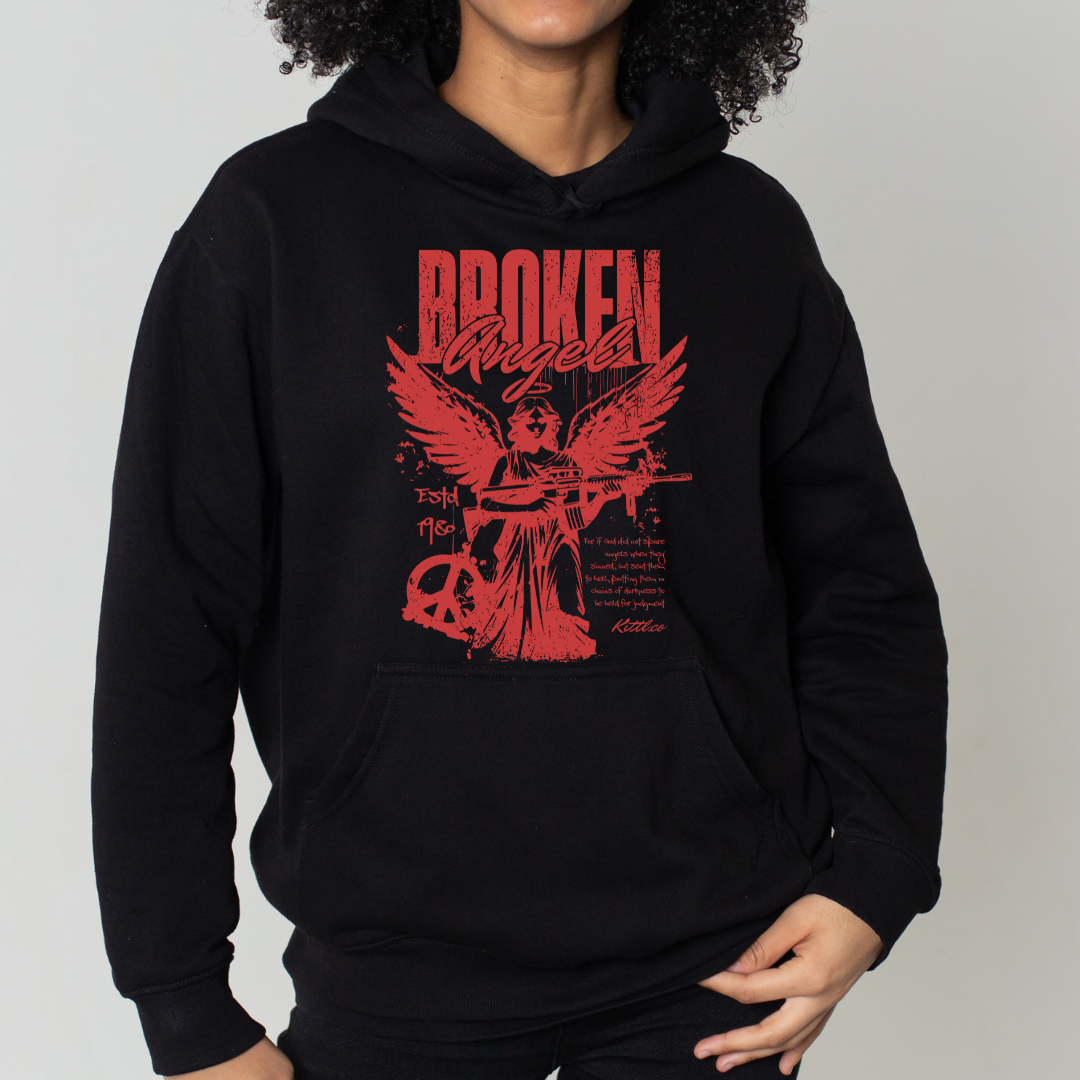 Sudadera con capucha con diseño Angel corrompido