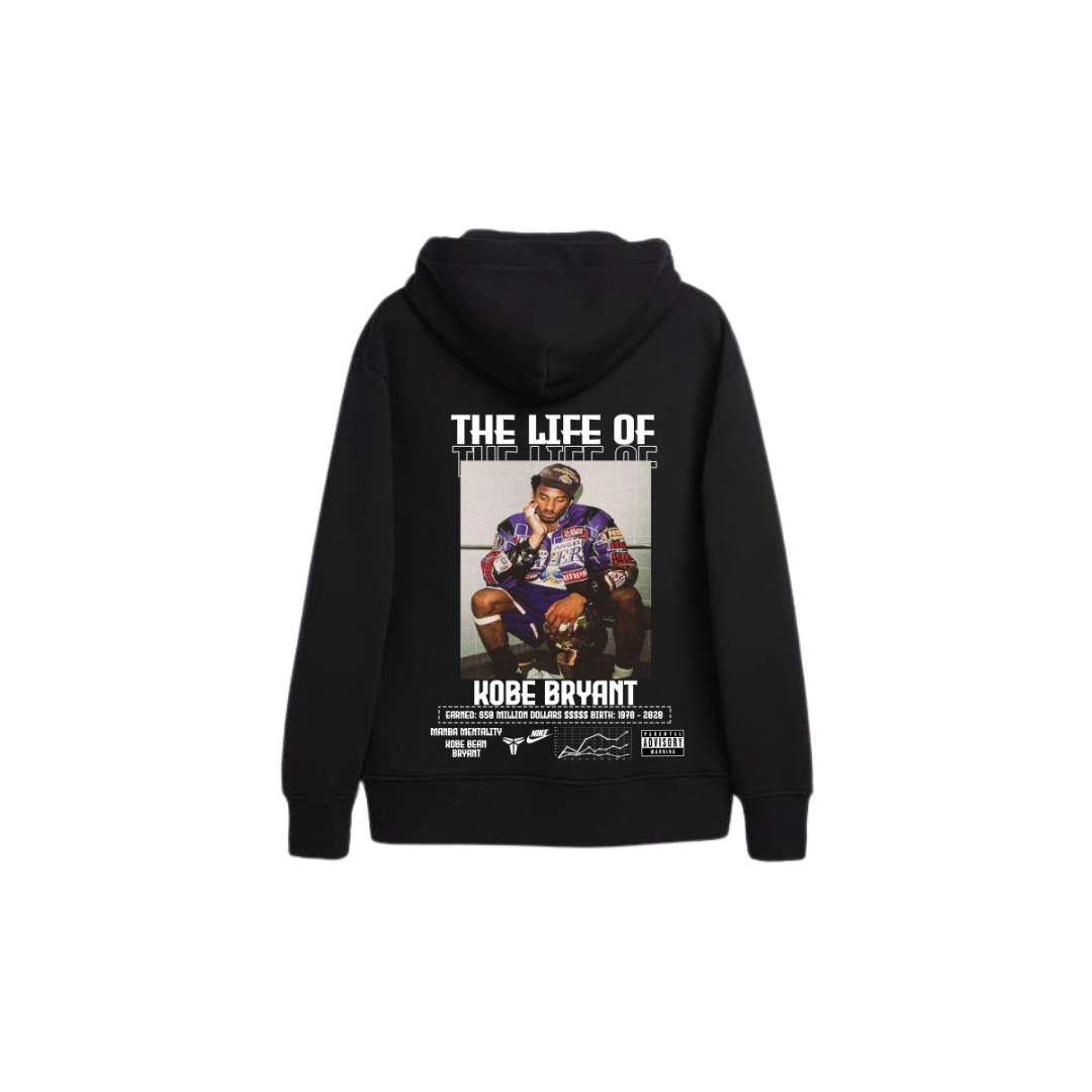 Sudadera negra con capucha Diseño de Kobe Bryant