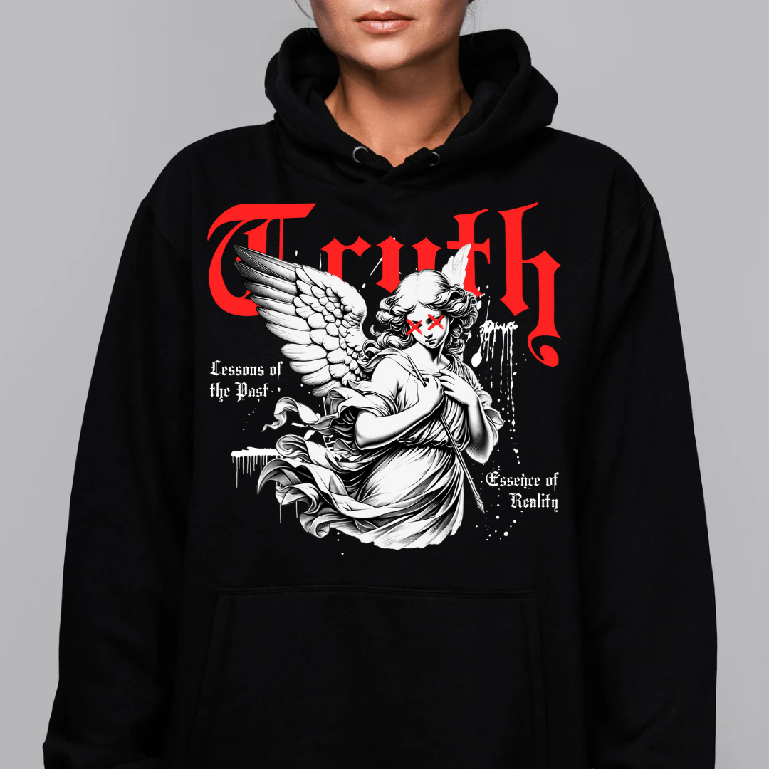 Sudadera negra con capucha estilo urbano