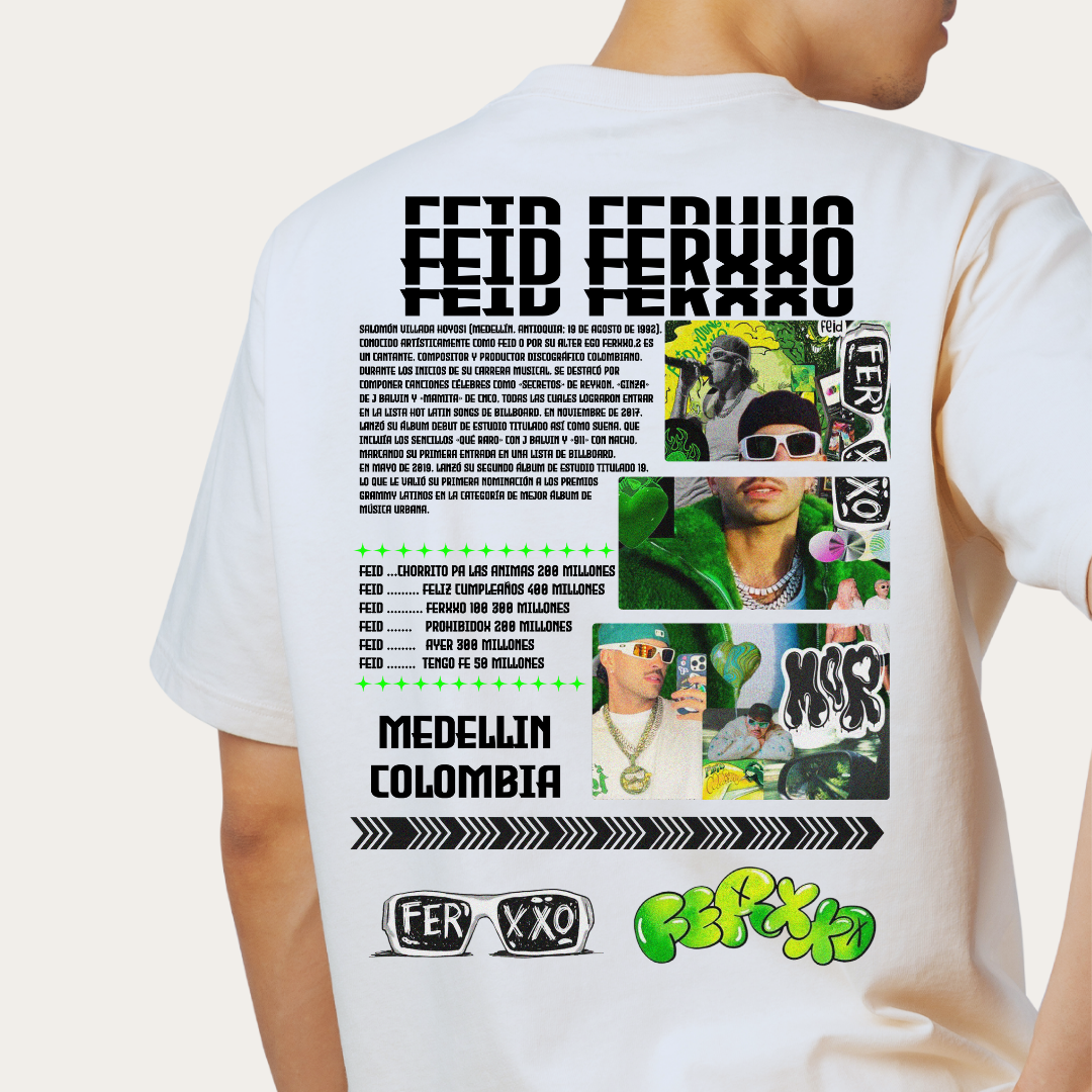 Playera con Diseño del artista Ferxxo