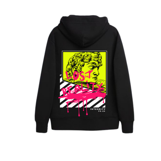Sudadera negra con capucha Diseño urbano estilo graffiti