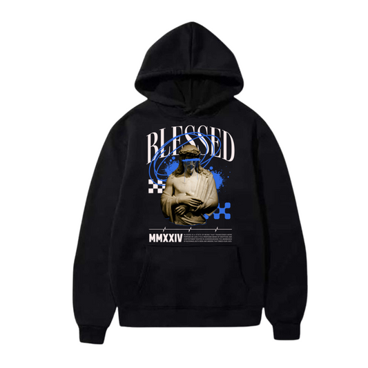Sudadera negra con diseño de escultura estilo urbano