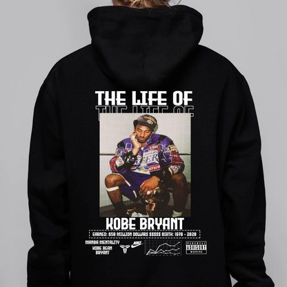 Sudadera negra con capucha Diseño de Kobe Bryant