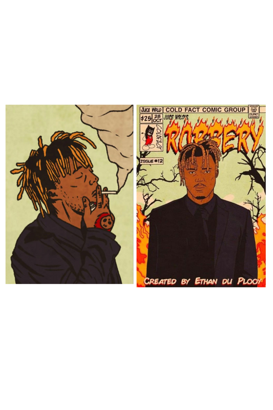 Posters de juice wrld 2piezas colección