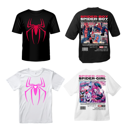 Playera para parejas Diseño de Spiderman