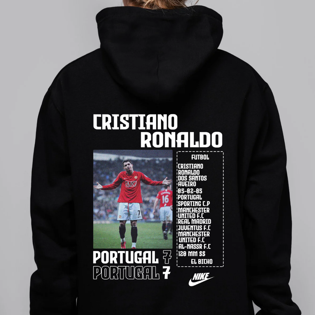 Sudadera negra con capucha Cristiano Ronaldo