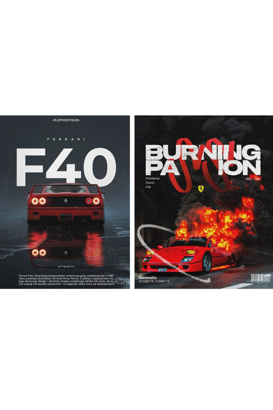 Posters de Ferrari f40 2pzas colección