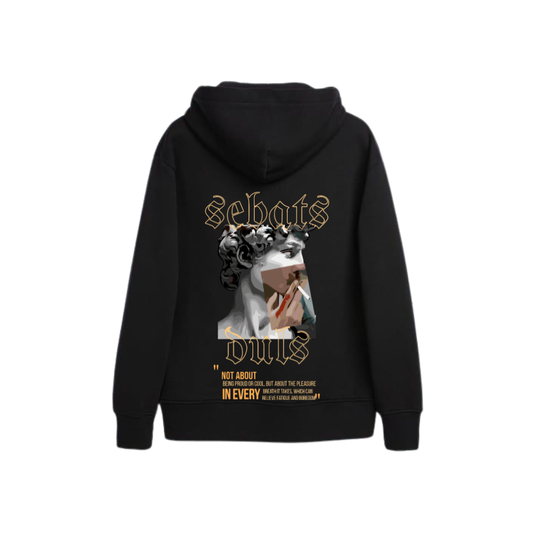 Sudadera negra con capucha Sebats Duls