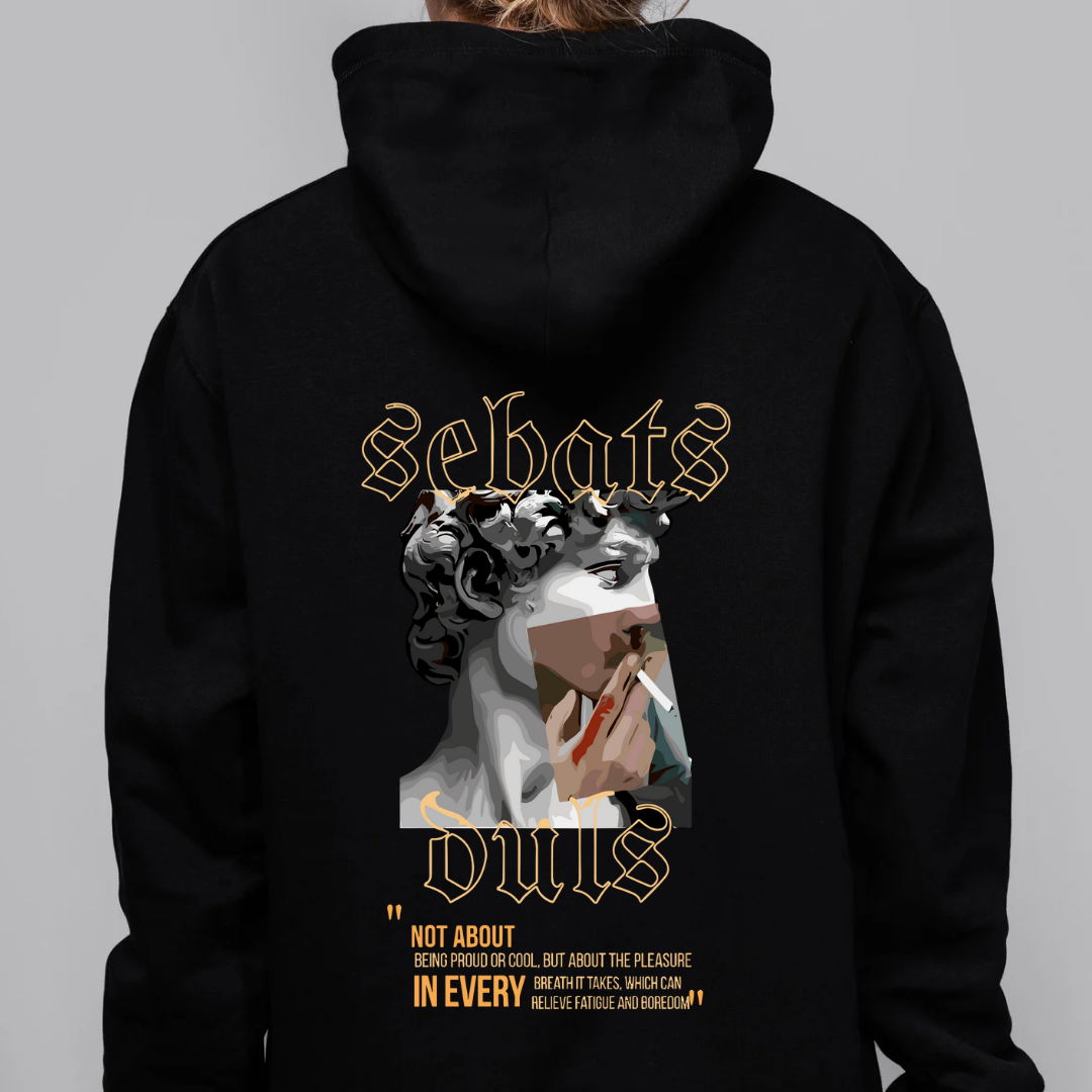 Sudadera negra con capucha Sebats Duls